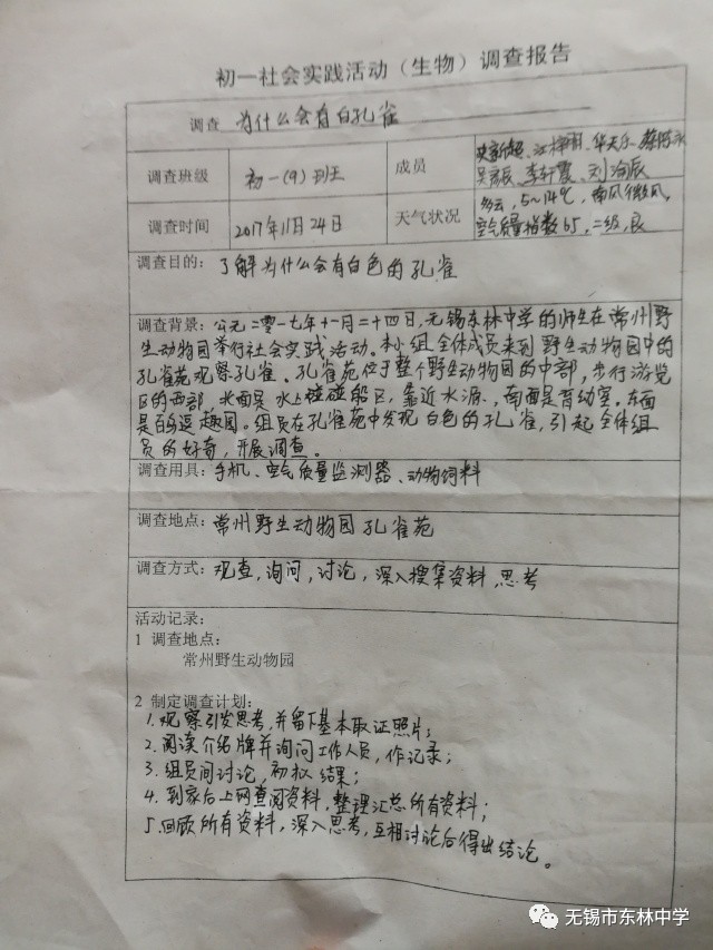 【社会实践】从做中学:东林中学社会实践报告精选