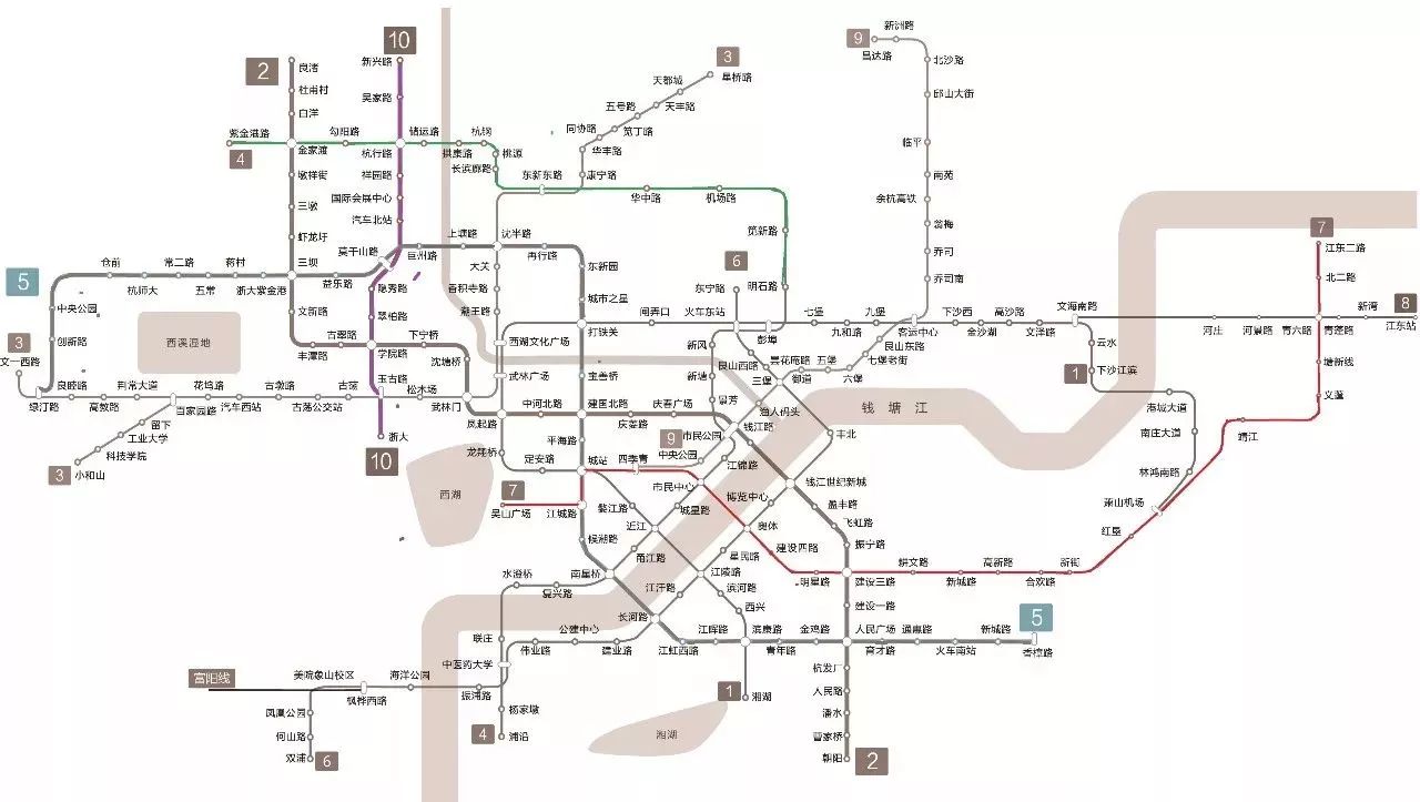 最新!杭城3条地铁50个站点位置公布!独家整理沿线53个楼盘，你家门口有吗