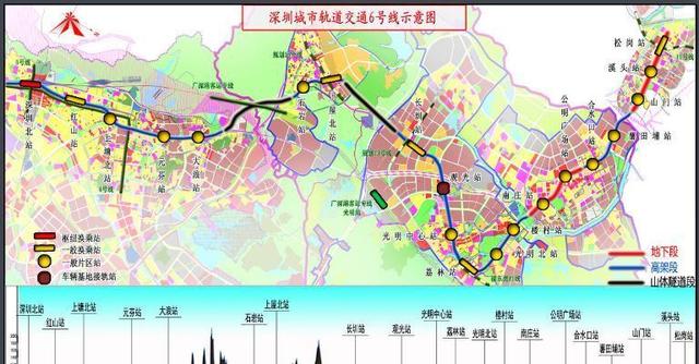 深圳地铁6号线已经封顶了10个站点,石岩大浪一带将打通了!