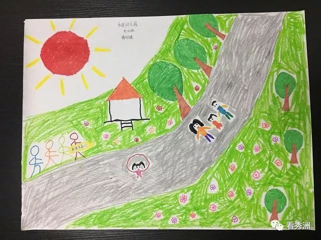 "手绘新塍塘绿道"秀洲儿童画作品展示