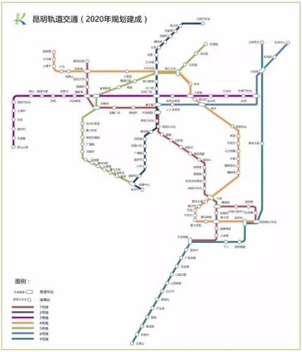昆明地铁将形成米字型网络图片