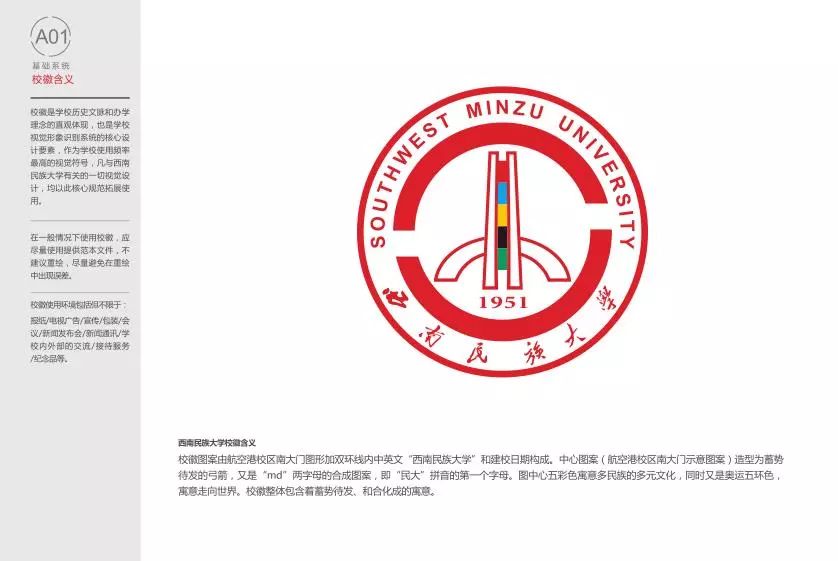 权威发布西南民族大学视觉形象识别系统vi