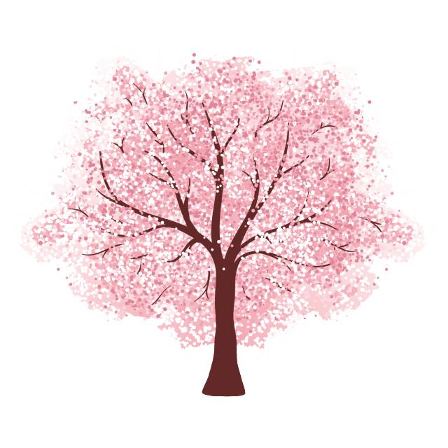 樱花树怎么画