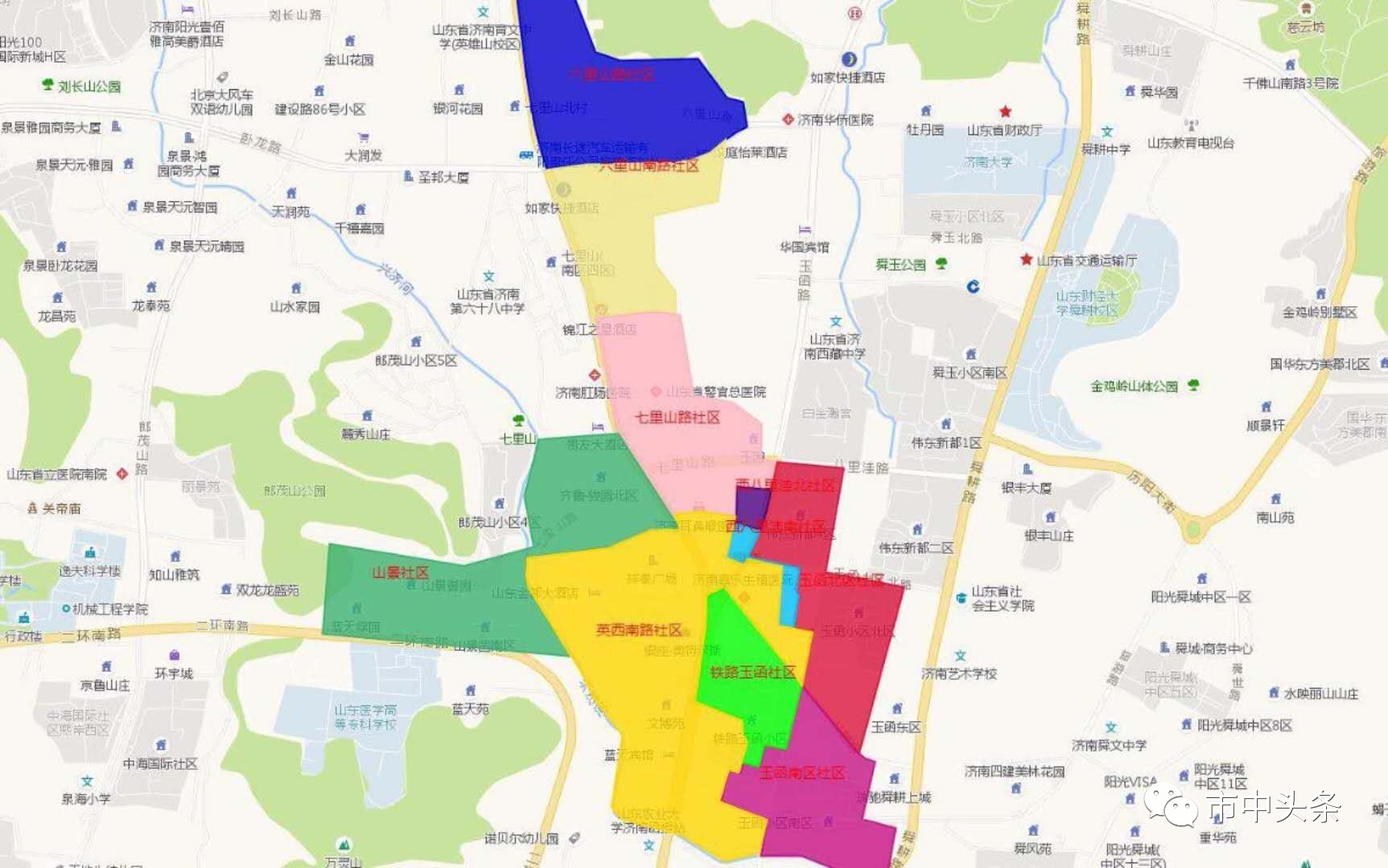 六里山街道网格化管理地图