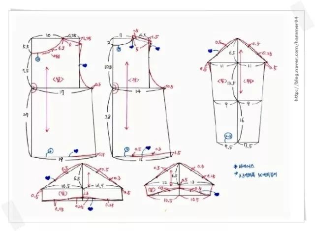 图纸集 | 10款韩版童装的裁剪图合集