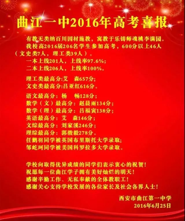 2017年中考喜报: 接下来一大波曲江一中美照袭来,准备好流量.