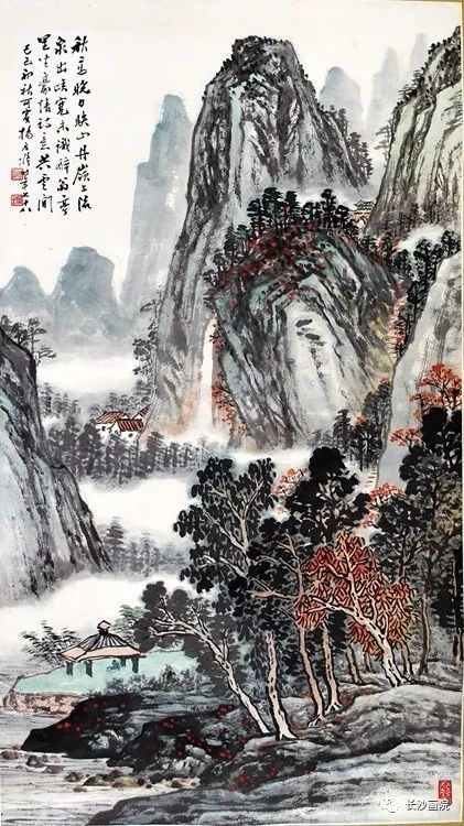 "山高兮水长"湖南五人山水画联展在湖南省藏福美术馆
