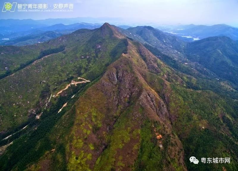 航拍粤东普宁古八景铁嶂兰芬