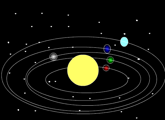 九大行星动态自转图