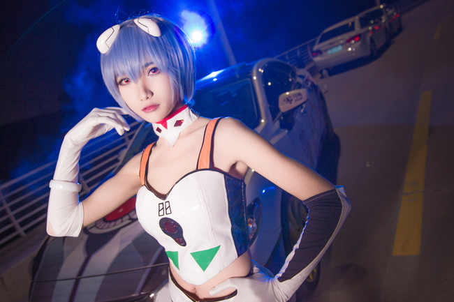 超美赛车娘车模绫波丽新世纪福音战士cosplay