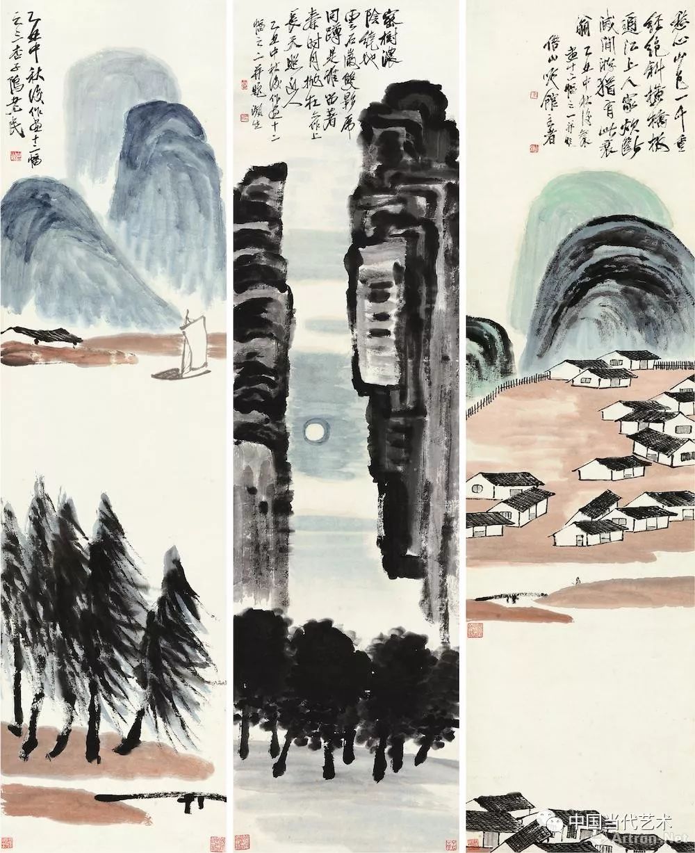 最终这套《山水十二屏》集合齐白石山水画的全部造诣,得以顺利在保利