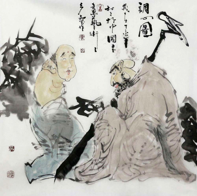 蒋文罡国画人物作品赏析:清净之笔写禅风禅意