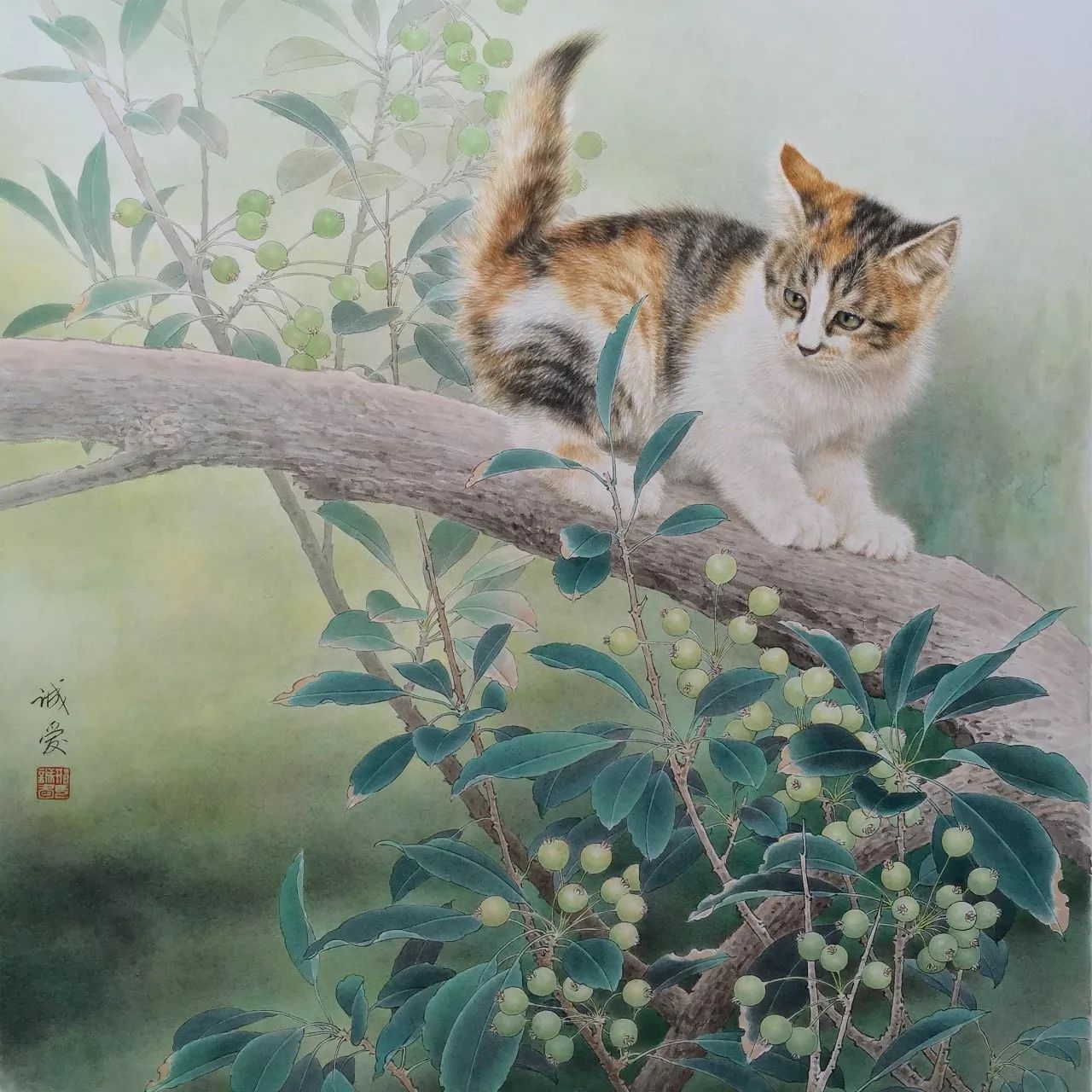 邢诚爱工笔猫作品集锦80幅