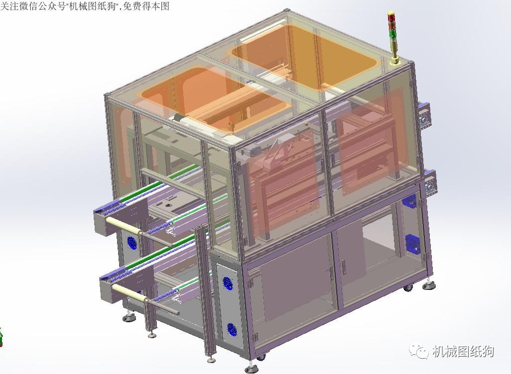 【工程机械】fpc模激光切割机3d模型图纸 solidworks