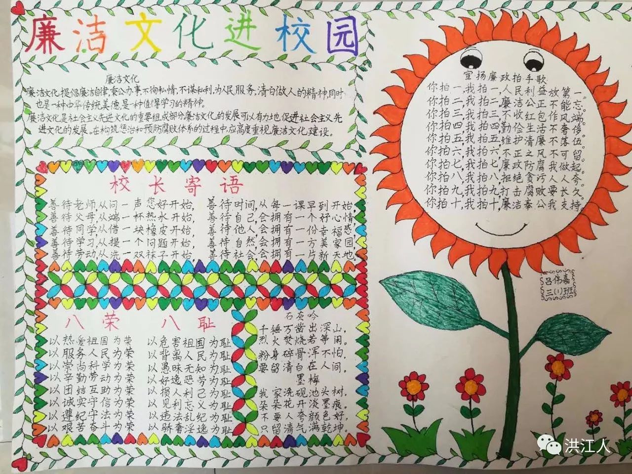【教育】洪江这所学校的校园手抄报真有创意!