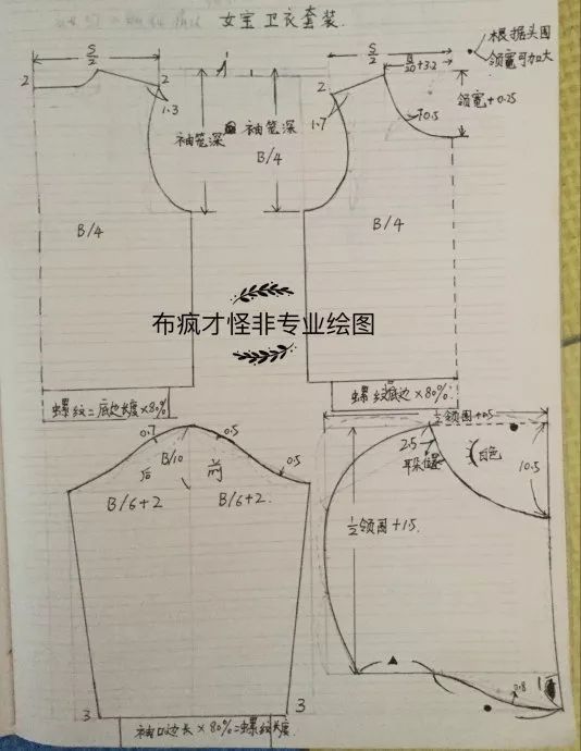 女宝宝兔子卫衣裙套装附裁剪图