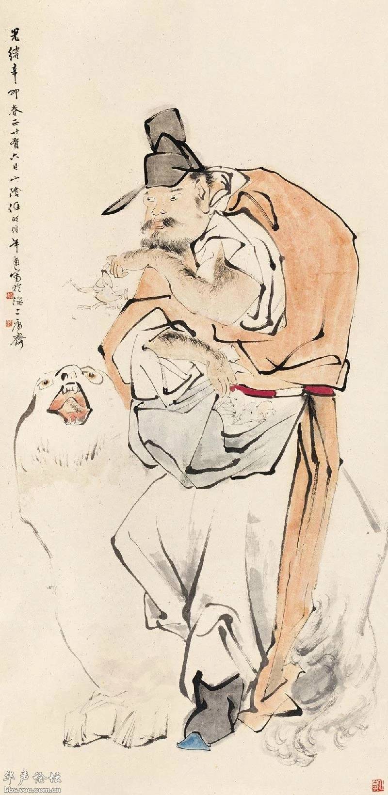 国画大师任伯年人物国画,大师的功底就是高