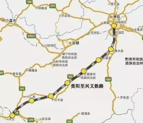 全长约1公里,为国铁Ⅰ级双线电气化快速铁路, 贵阳至兴义铁路 是