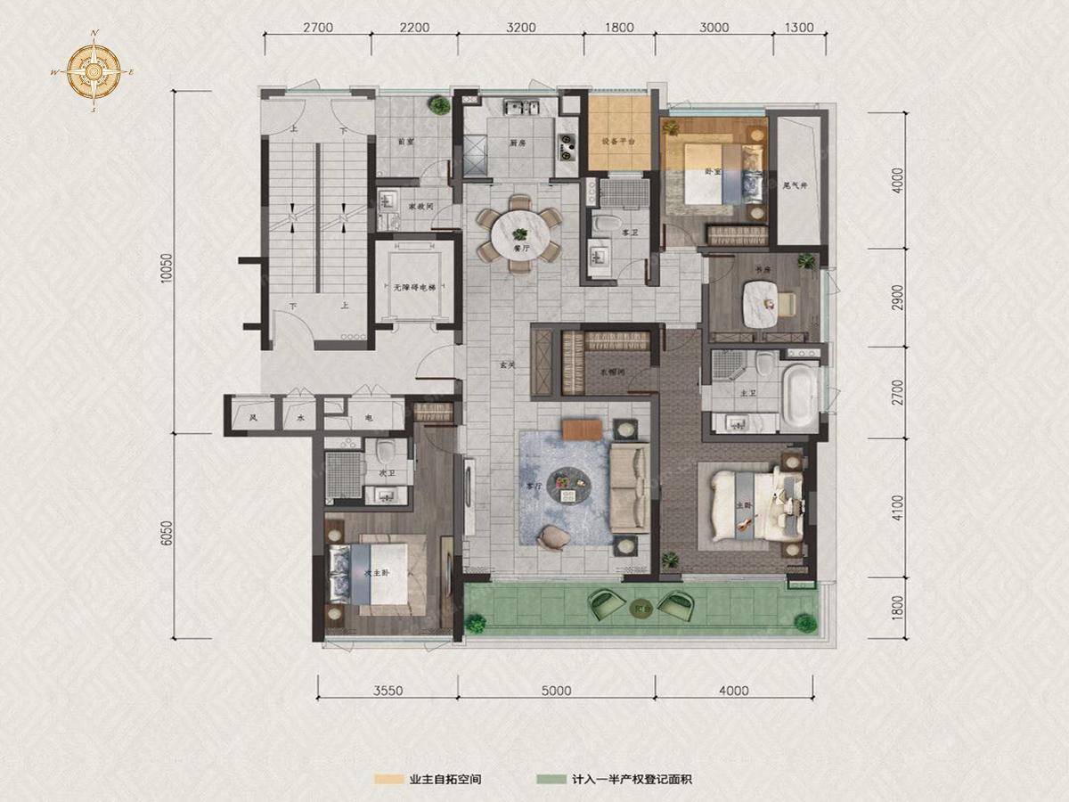 融创宜和园建筑面积约193平米e2户型