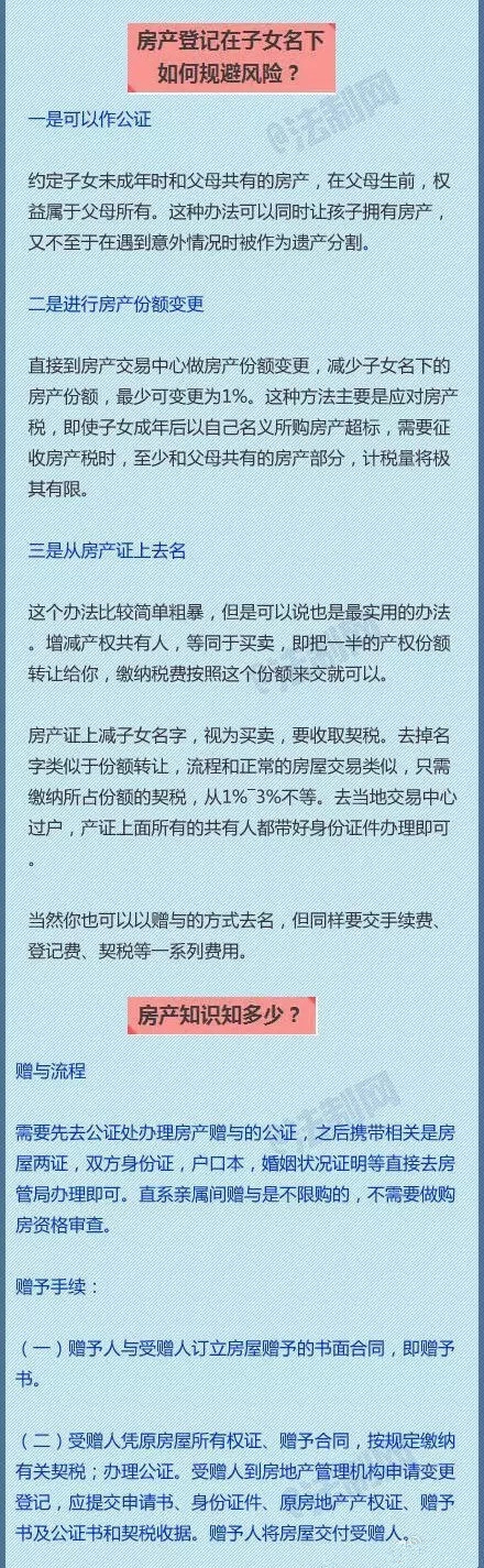 99 的家长不知道 把房子登记在孩子名下的6个大坑