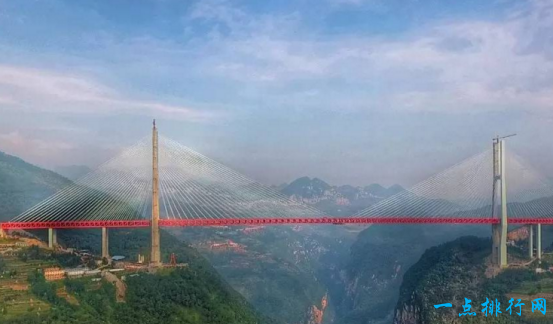 世界上最高的桥梁,北盘江大桥垂直高度为565米(相当于