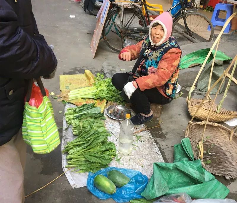 窄窄的小巷子两边被摊贩们的菜摆满了,放眼过去,卖菜的买菜的人头涌动