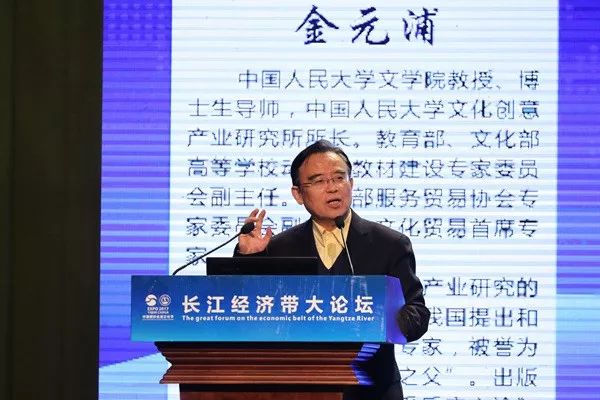 中国人民大学文化创意产业研究所所长金元浦作题为《新时代文化城市