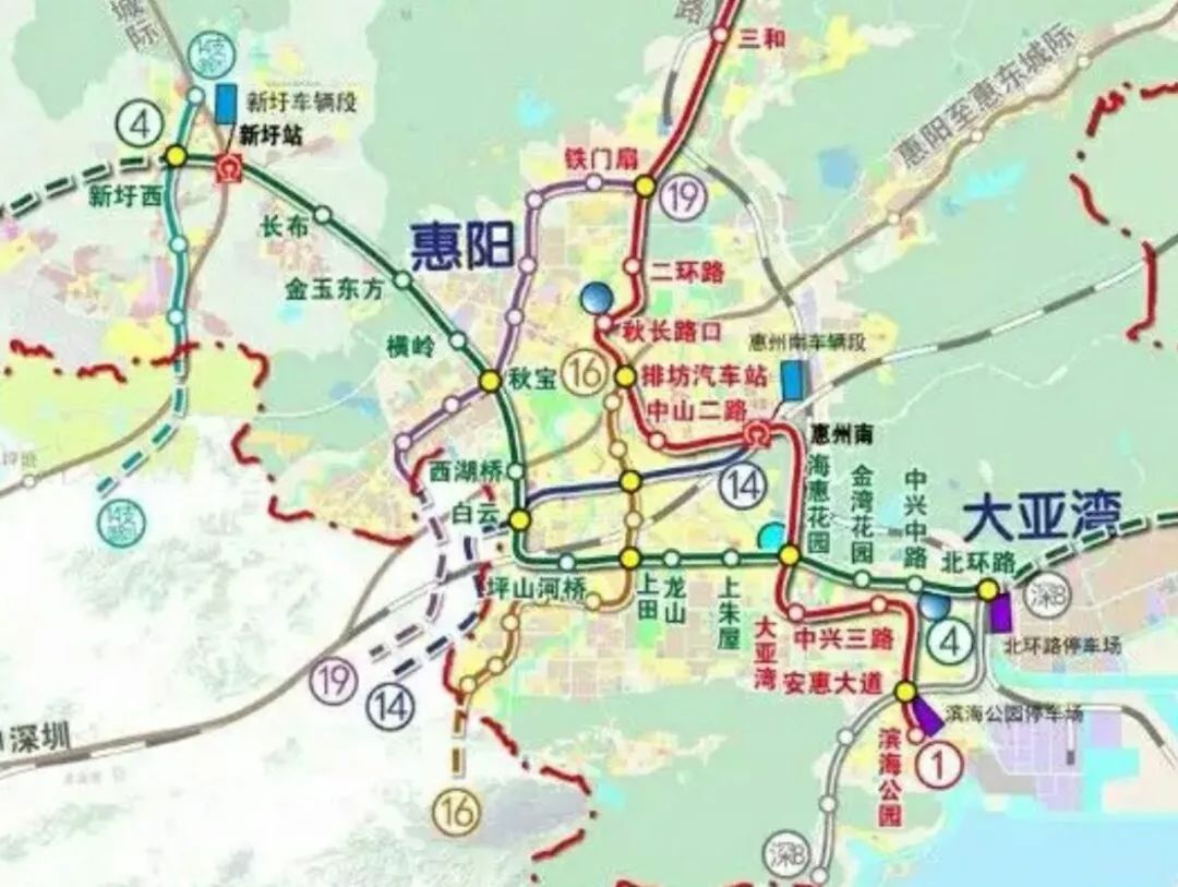 惠州规划4条地铁!1、2、14、16号线!沿线96个楼盘都在这里!|1号线|惠州市_新浪新闻