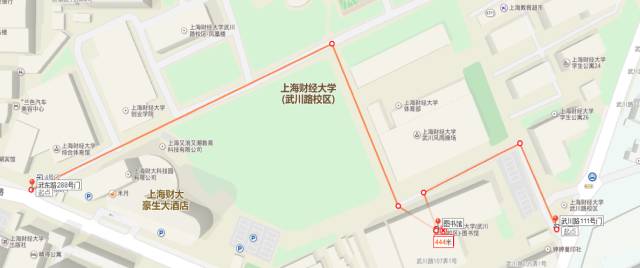 上海财经大学校内行走路线