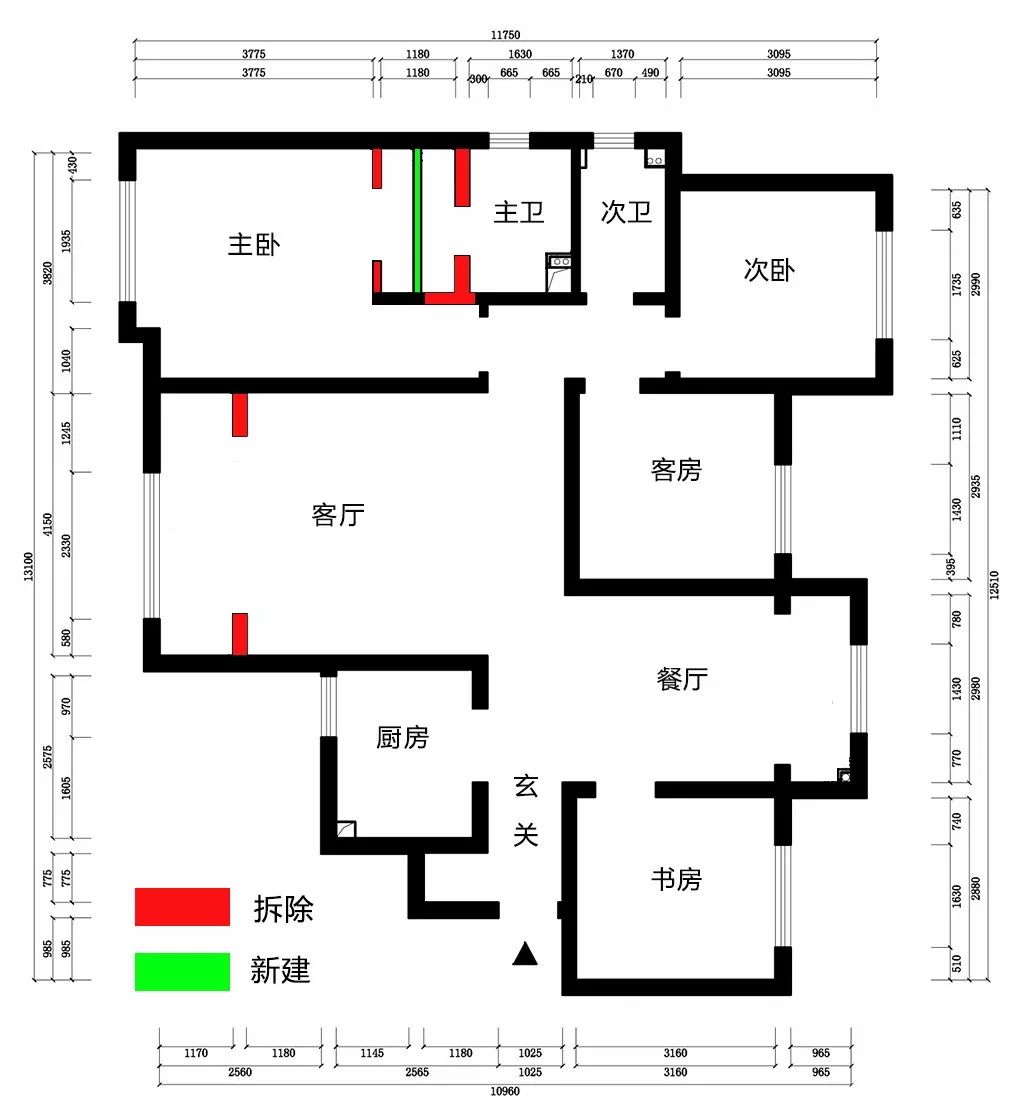 拆改示意图