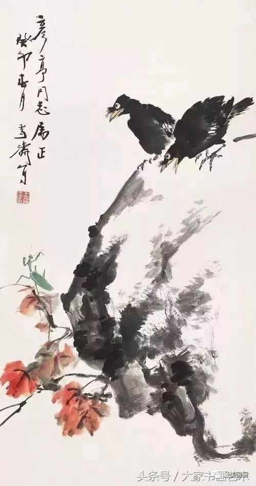 一代小写意花鸟画大师王雪涛笔下的八哥,精彩至极!