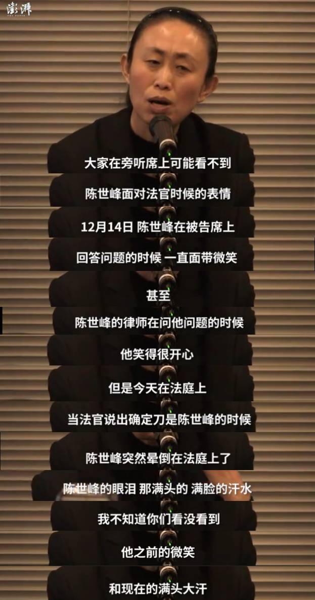 陈世峰一审获刑20年,如果杀人不用偿命,难道用爱来消灭和阻吓犯罪?