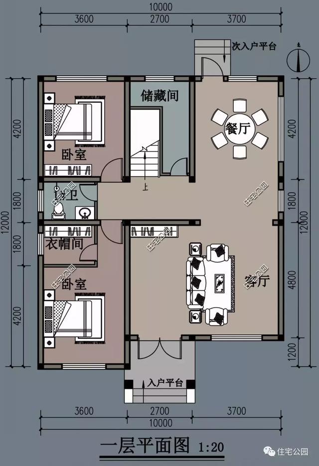 10x12米农村别墅,同一造型,不同布局,哪个布局更适合