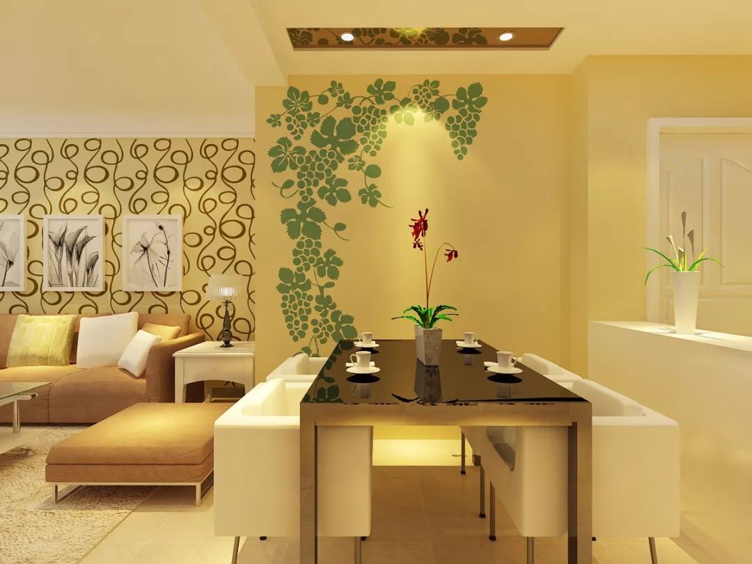 中式风格客厅硅藻泥背景墙欣赏-房天下装修效果图