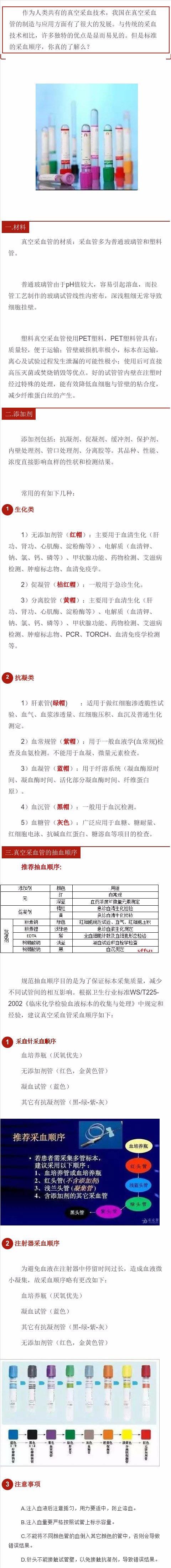 标准的采血顺序,你真的了解么?