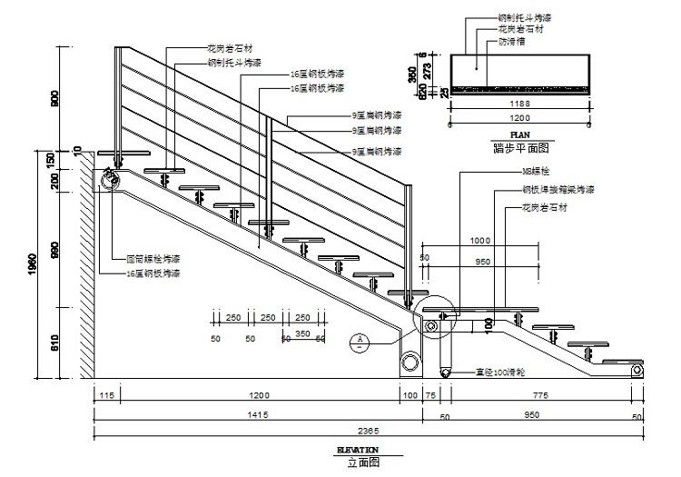 2,多种楼梯详细图纸;3,多种背景墙图纸;4,各类柜子结构尺寸及大样图;5