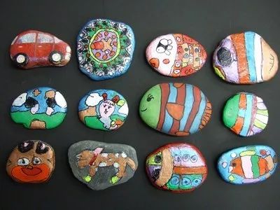 幼儿园石头彩绘作品欣赏,不是一般的美-师讯网推荐