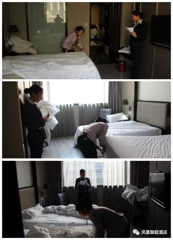 铺床是考验每一位酒店客房服务员的基本功.