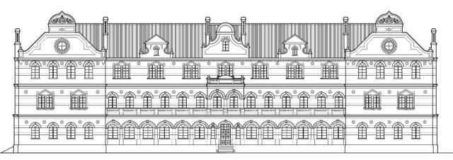 设计师福开森的母校波士顿大学的建筑形式,与英国传统校园建筑有很大
