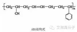 图 asa化学结构式图 asa树脂微小结构模式图图 asa配方2)abs塑料,是