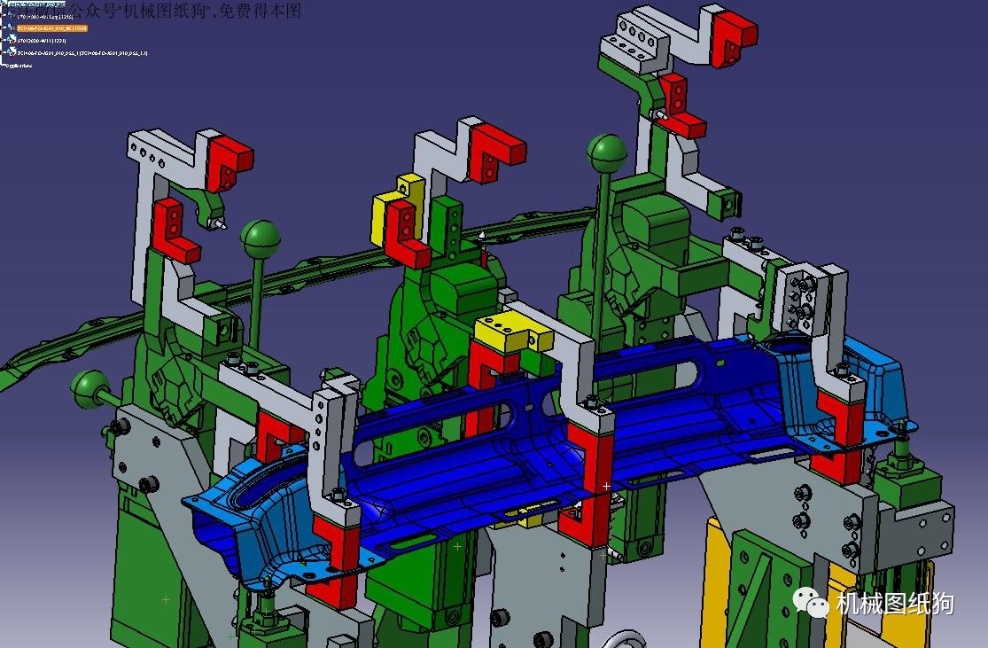 【工程机械】横梁焊接工装夹具设计3d模型图纸 stp格式