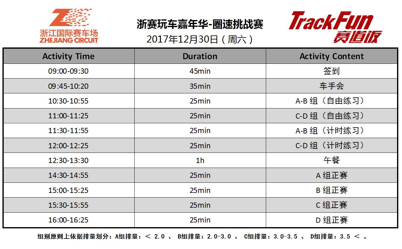 【报名】浙赛玩车嘉年华-圈速挑战赛