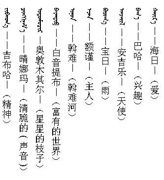 蒙古名字给孩子起蒙古名字的看这里蒙古名字大全赶紧收藏