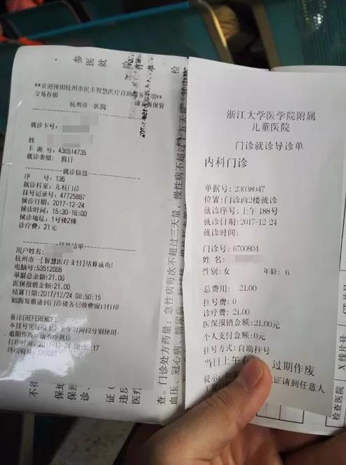 张先生的门诊挂号单