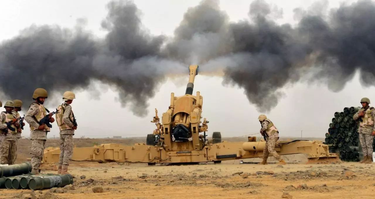 △沙特边境炮击胡塞武装军事据点