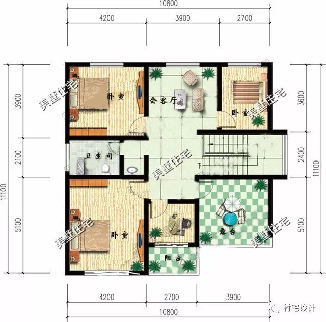 8x12.6米的徽派农村自建三层别墅,风格独特还带车库