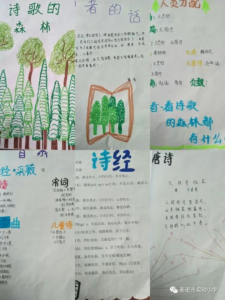 小学生自己写的诗——实验小学六四班诗集