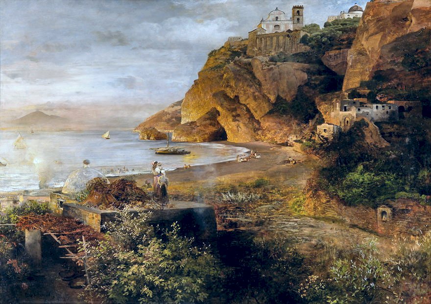 德国油画大师 oswald achenbach 风景油画作品合辑(捌