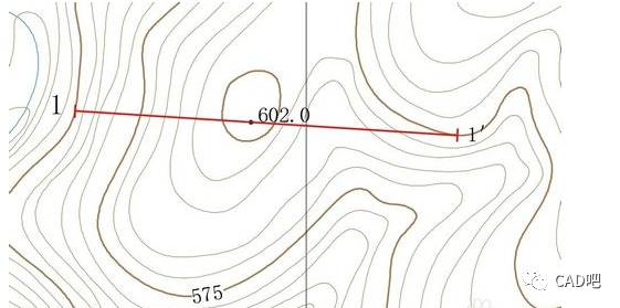 cad如何手动绘制地形图剖面