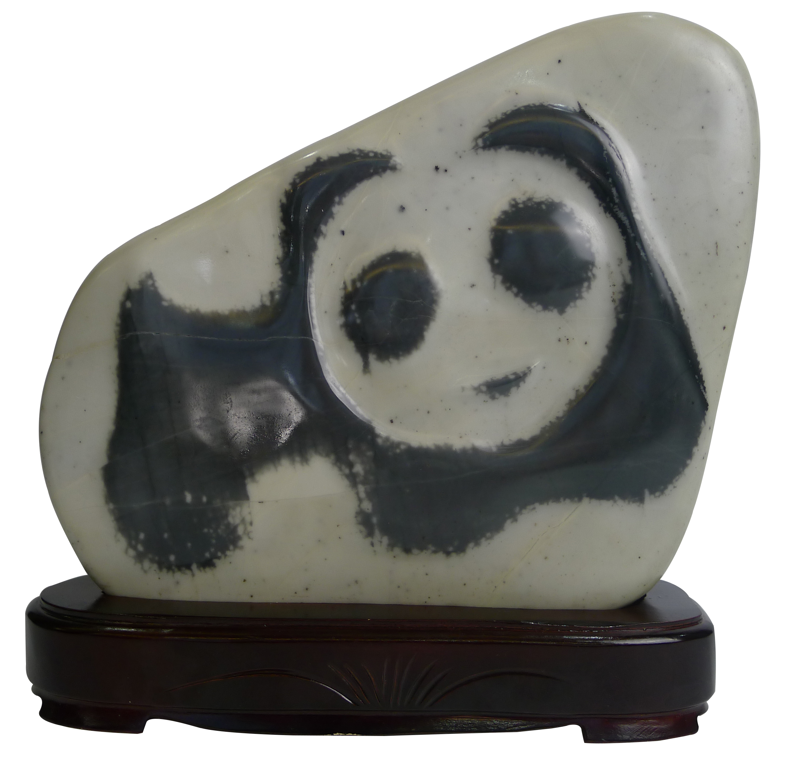 在乐山工作的洛阳人得一奇石《熊猫》 图 - 华夏奇石网 - 洛阳市赏石协会官方网站